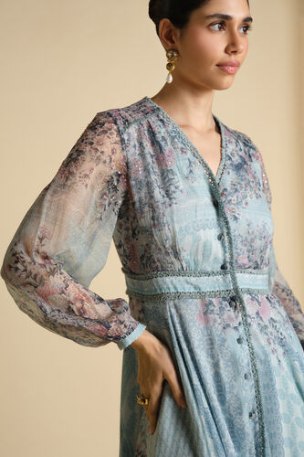 Juri Printed Kaftan - Powder Blue, Powder Blue, image 6